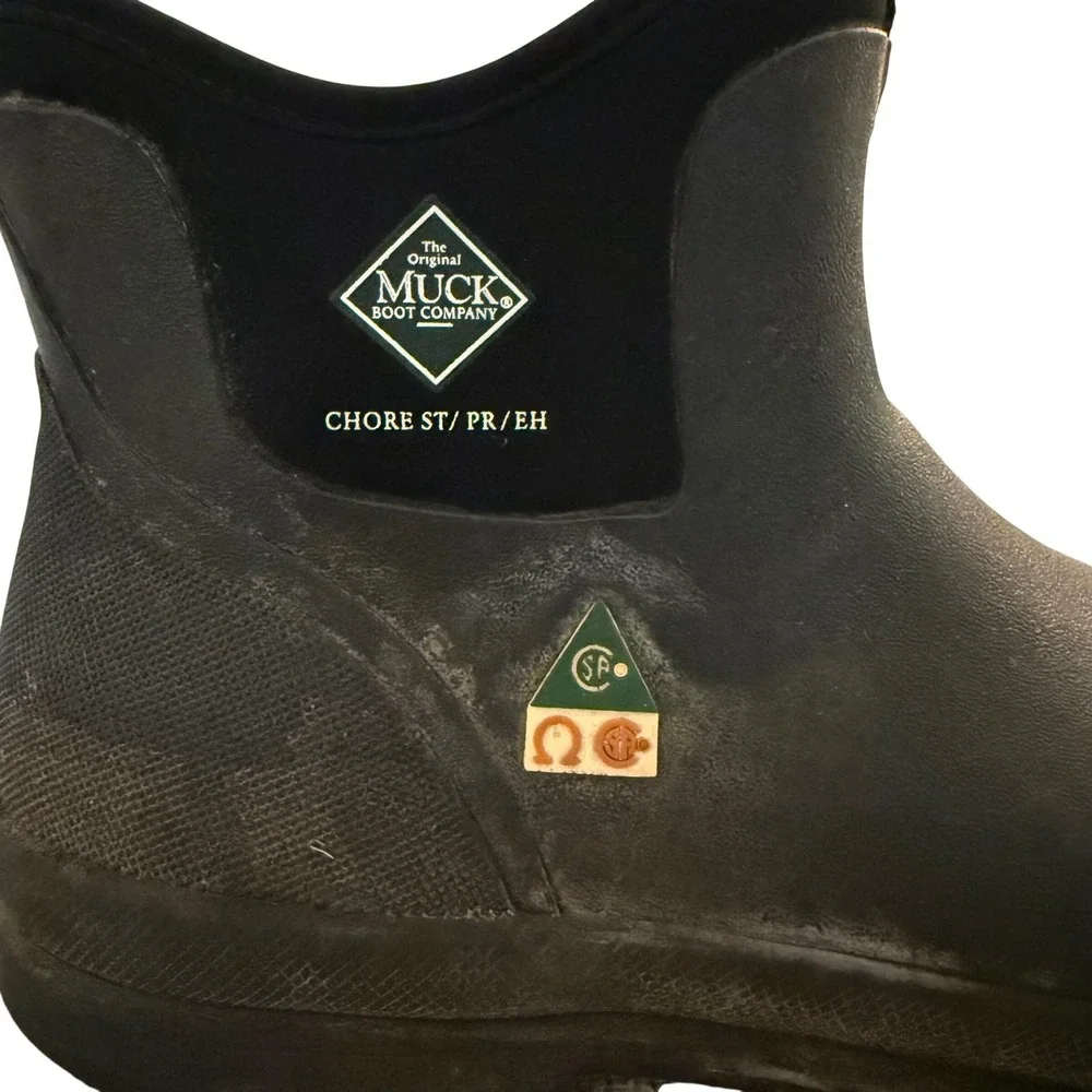 Muck Boot‎ Company Chore ST Steel Toe Waterproof Work Boots Mens 12 Black EH PR